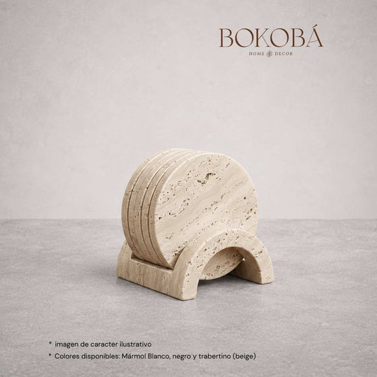 back Set de 4 Portavasos Hamay con base